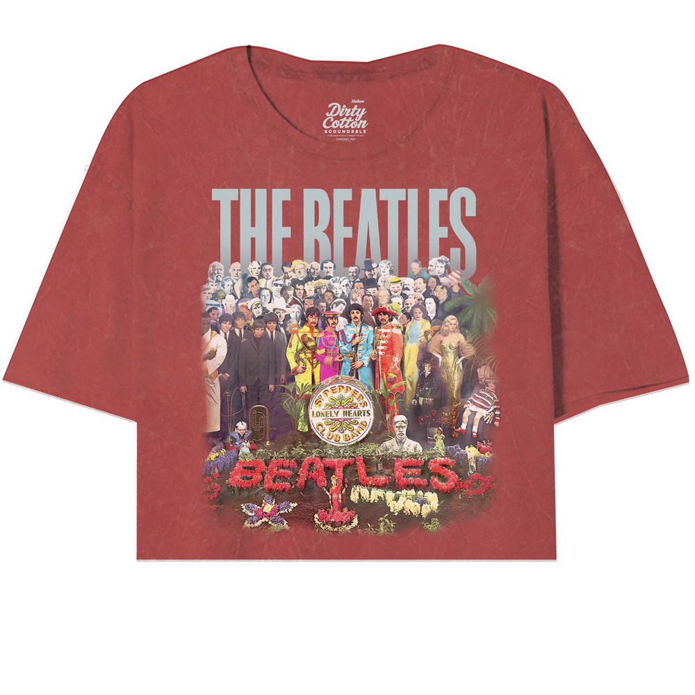 The Beatles Lonely Hearts Floral Oversize Womens T Shirt